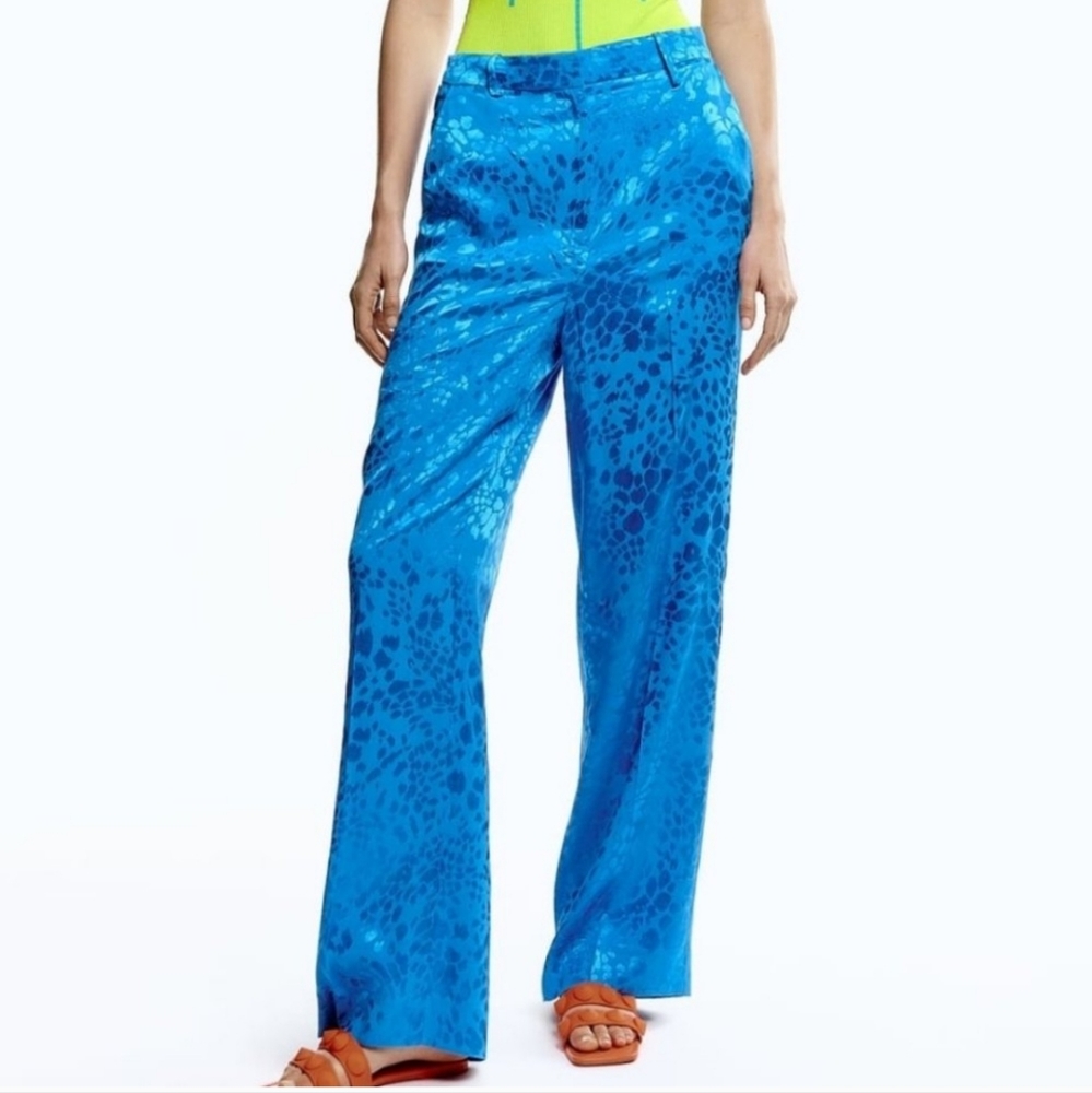 Zara wide leg animal print jacquard pants - Picture 5 of 5
